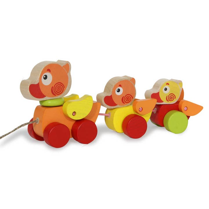 Ensemble de 3 jouets en bois Kidiwood â Famille de canards Ă tirer pour la vente par mhw24