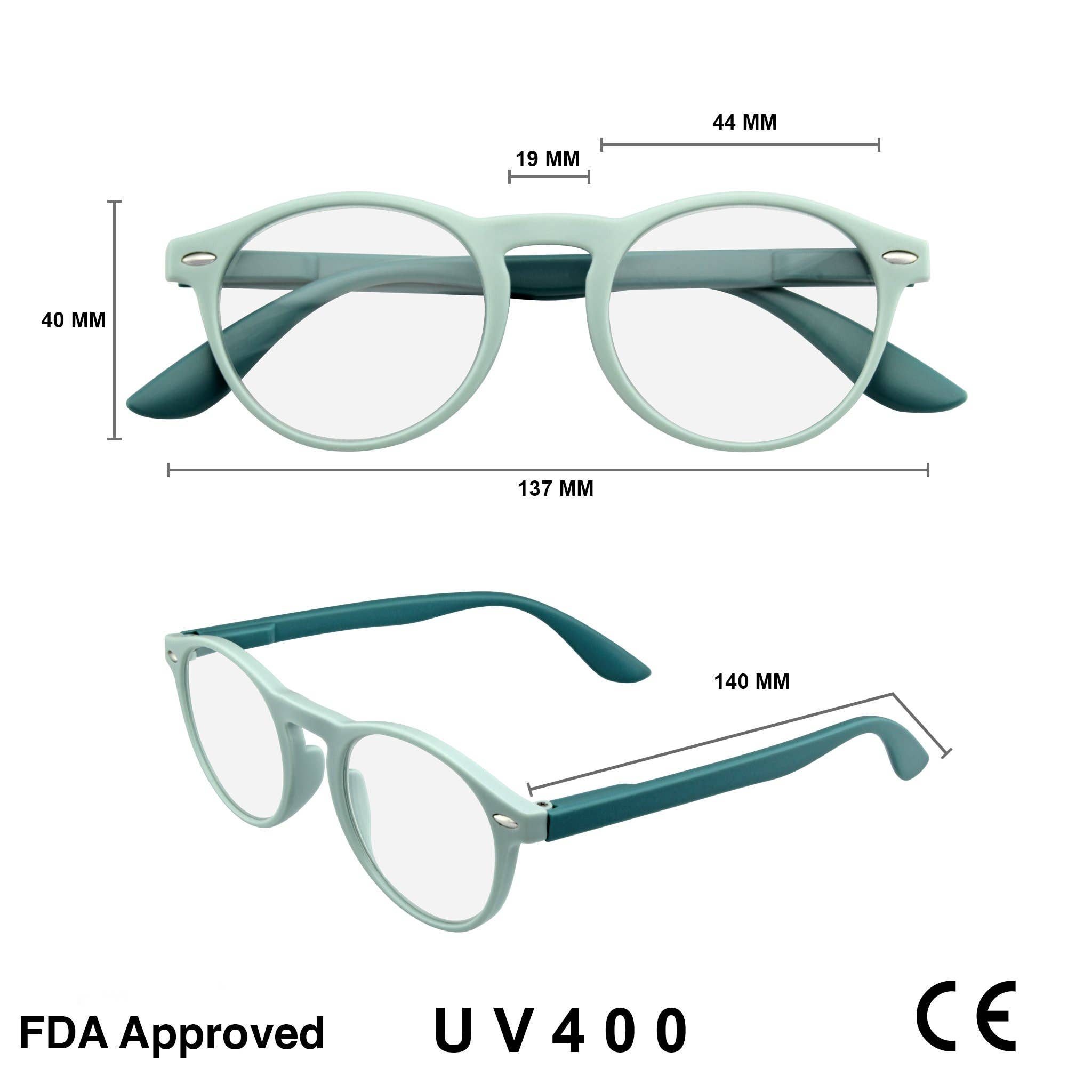 Emblem Eyewear – wholesale Glasögon - Unisex – läsglasögon Womens Mens Classic Retro Reader Round11