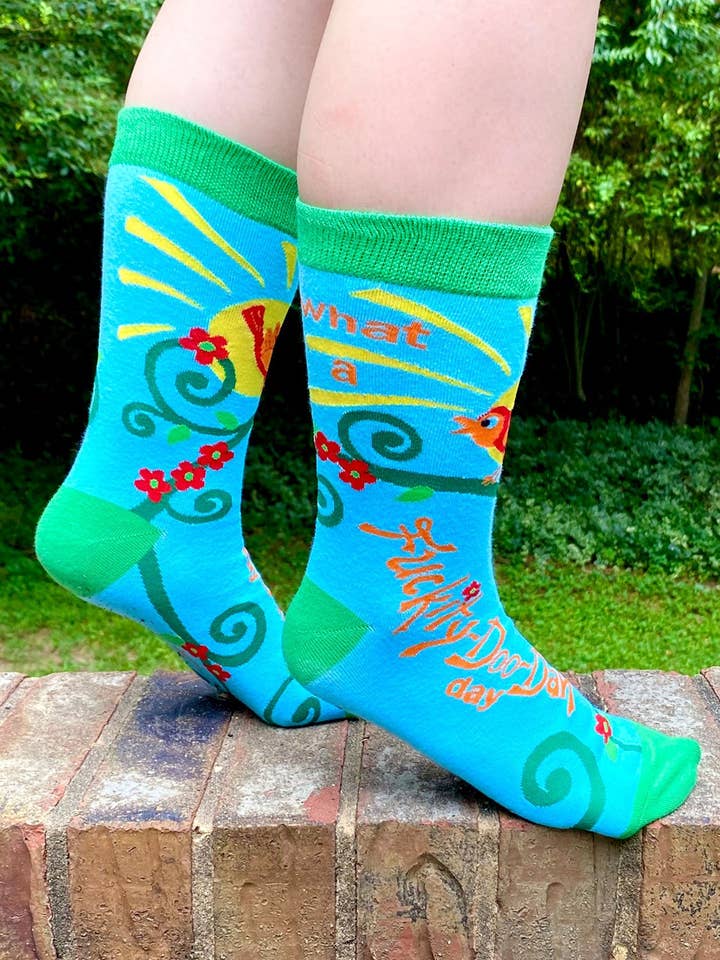 Fabdaz - Wholesale Socks - Women's - What a Fuckity-Doo-Dah Day Women's Crew Socks3