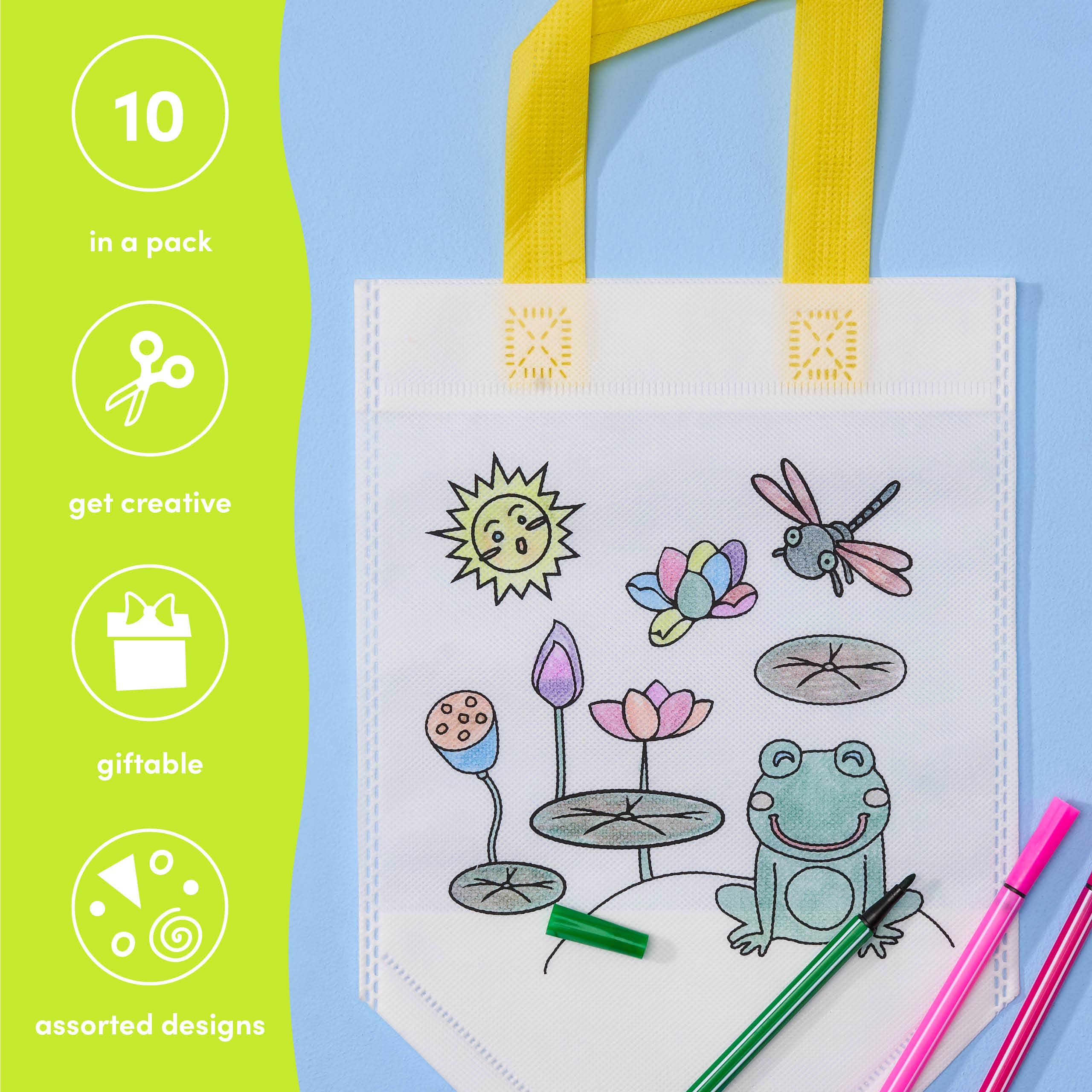 The Twiddlers - Vente Tote bag – enfant - 10 sacs à colorier soi-même2