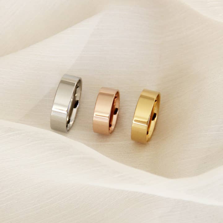 MAIVE - Vendita all'ingrosso Anello midi/a fascia - Anello in acciaio chirurgico di alta qualità Lana3