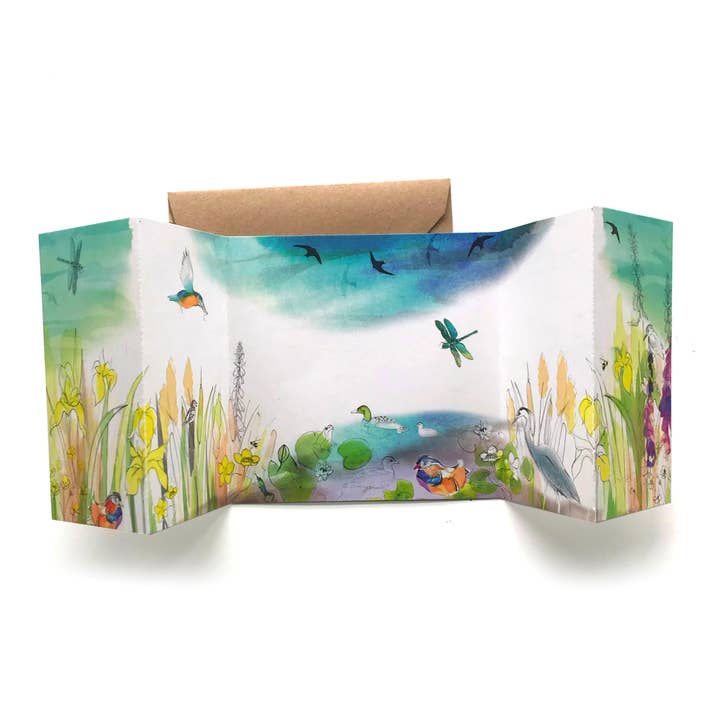 Wet Lands Panorama Card for wholesale by Nina Nou