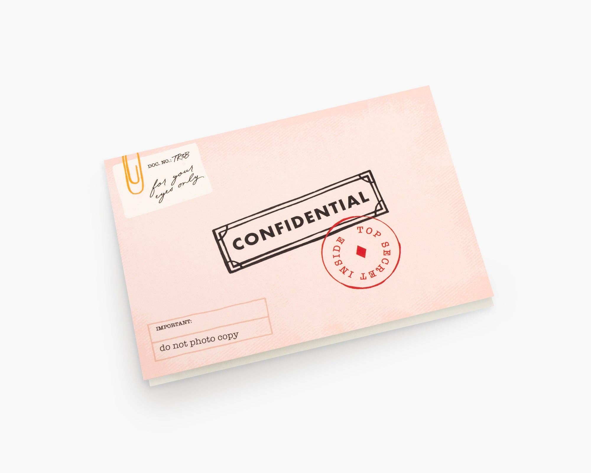 Day One Paper Co. - Wholesale Everyday Greeting Card - Everyday Greeting Card "Confidential"1
