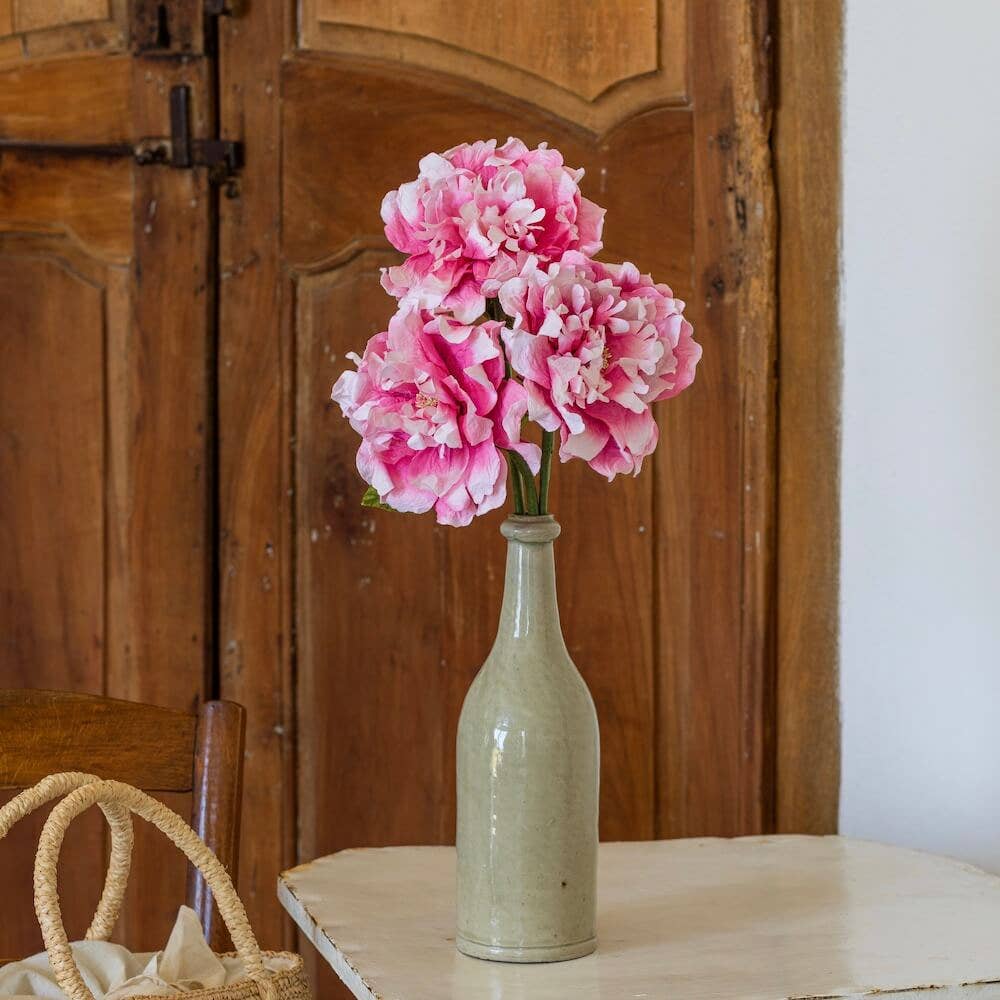 Flowrette – Flores artificiais por atacado – Peônia de papel rosa escuro2