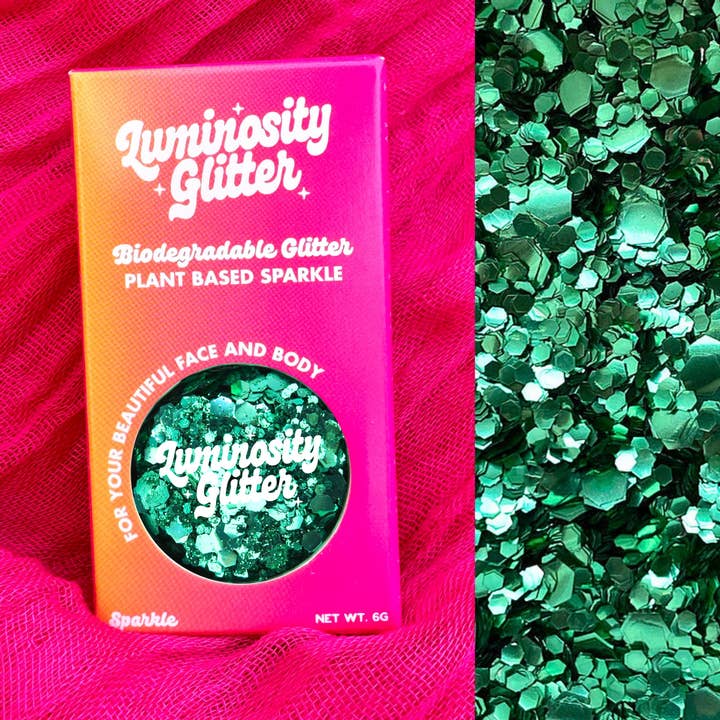 Luminosity Glitter™ - Eco Glitter - Wholesale Body glitter/shimmer - Forest Green Biodegradable Glitter Blend | Bioglitter