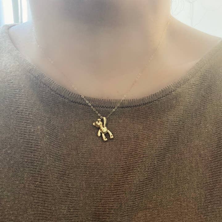 Amady Jewelry - Vente Colliers à pendentif - Pendentif à breloques en forme d'ours en peluche en or, collier en forme d'ours en gélatine