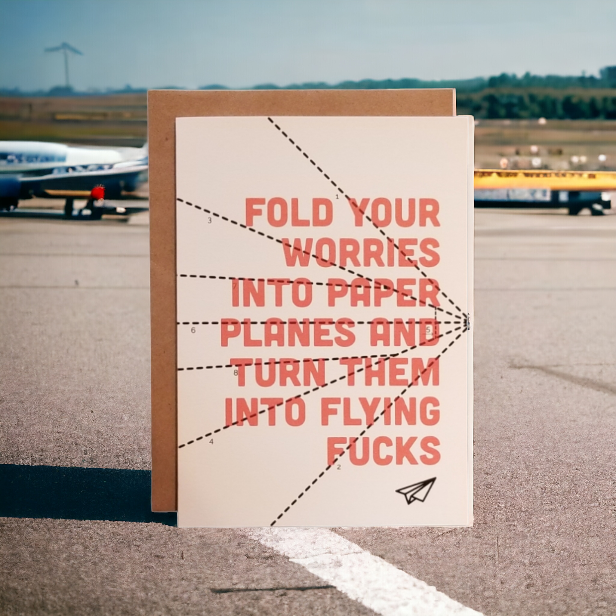 Thanks You're Welcome - Wholesale Everyday Greeting Card - Turn Your Worries Into Flying Fucks - 5x7 Greeting Card1