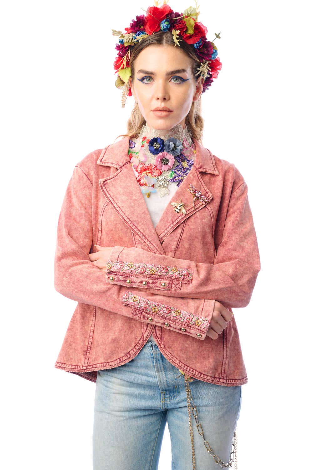 Mauve Wash Colonel Jacket for wholesale on Faire1