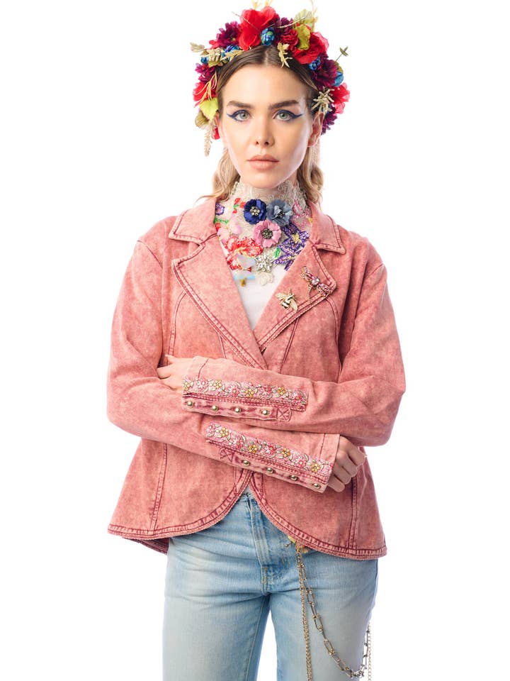 Mauve Wash Colonel Jacket for wholesale on Faire1