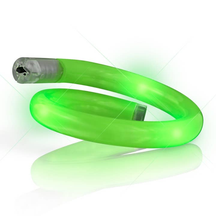 Blinkee.com, LLC - Wholesale Light-up toy – Kids & baby - Light Up Tube Bracelet Green1