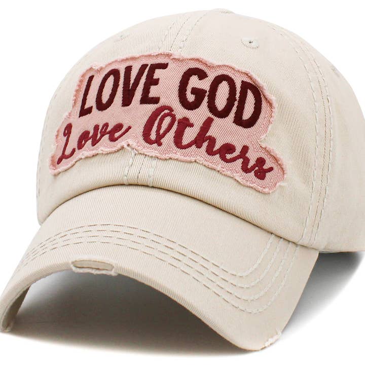 KBETHOS - Wholesale Baseball Cap - Women's - Love God Love Others Washed Vintage Ballcap11