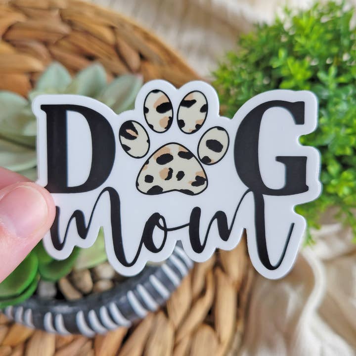 Dog Mom Paw Print Sticker for wholesale by Eve's Art Shop