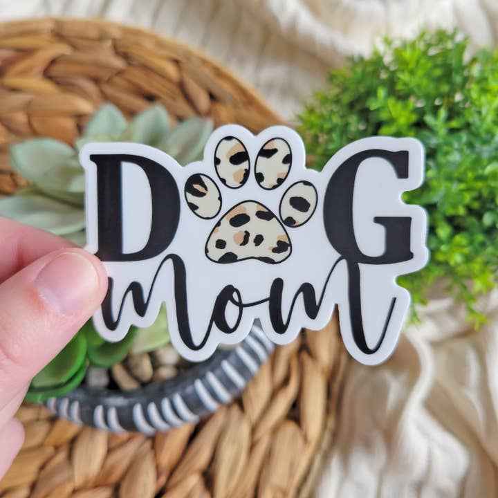 Dog Mom Paw Print Sticker for wholesale by Eve's Art Shop