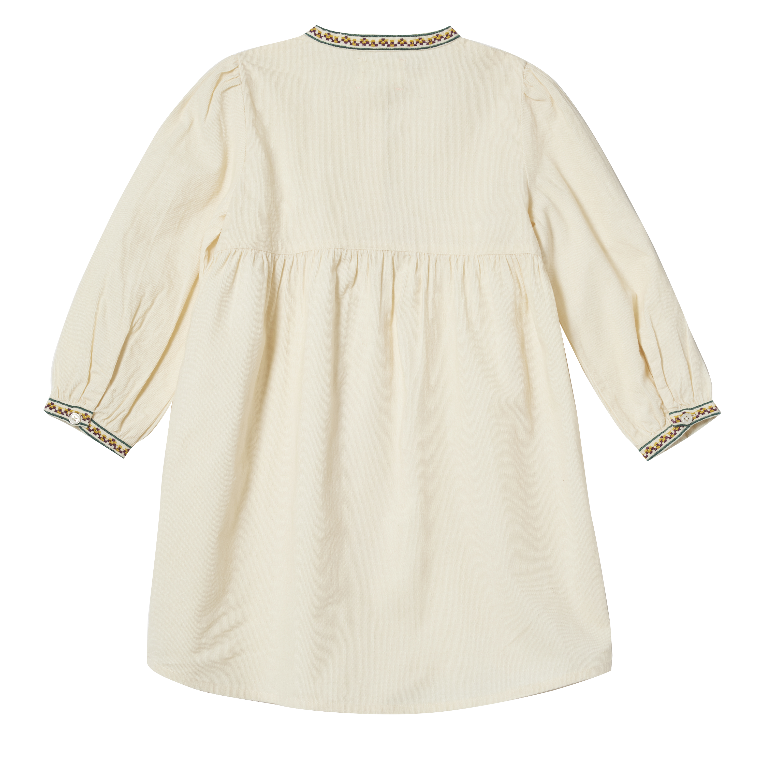 Bonheur du Jour - Vente Robe – enfant - Robe en velours - Ninette Ecru rosée2