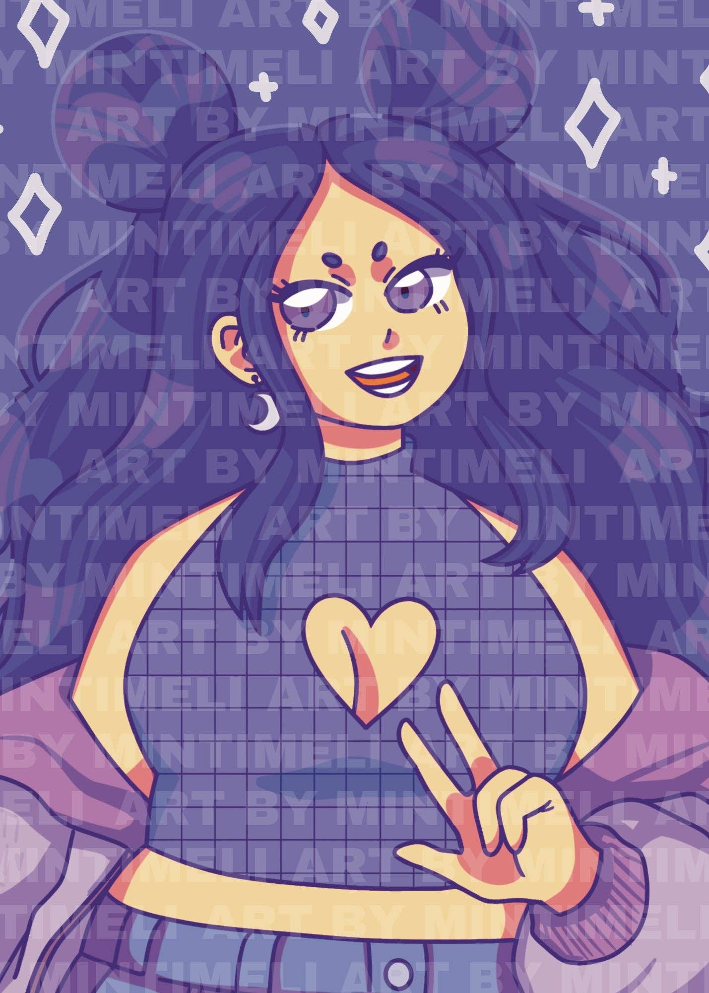 Mintimeli - Vendita all'ingrosso Stampa artistica - Pretty Purple Babe - Stampa artistica0