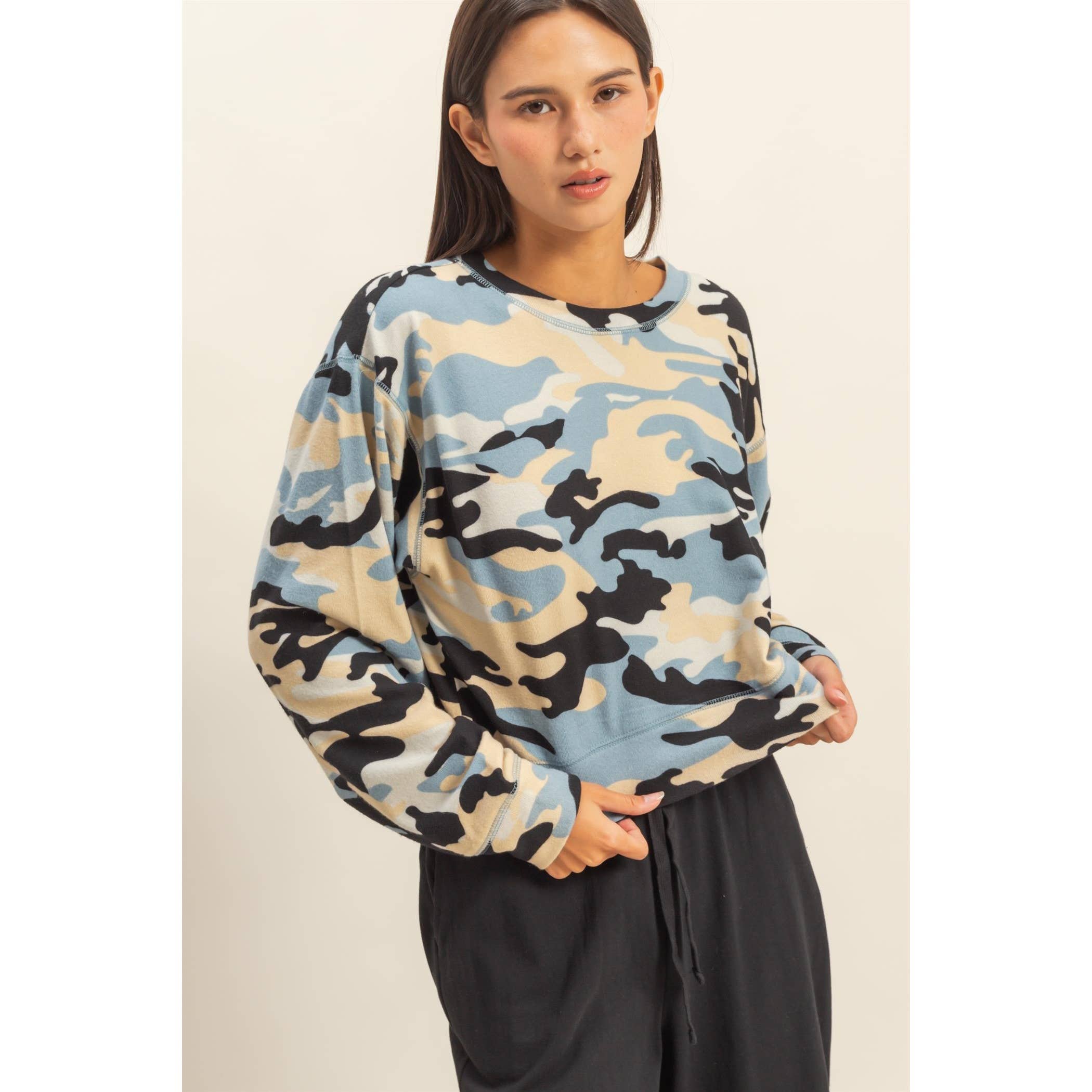 HYFVE - Vendita all'ingrosso Felpa - Donna - Felpa con stampa mimetica1