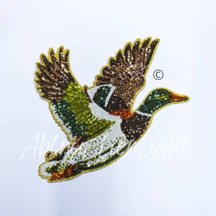 ABLNco - Wholesale Patch - Mallard Duck Hunting Sequins Patch - Large0