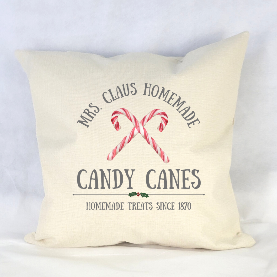 Go Charlotte - Wholesale Sierkussensloop - Mrs. Claus sierkussenhoes met candy cane ontwerp1