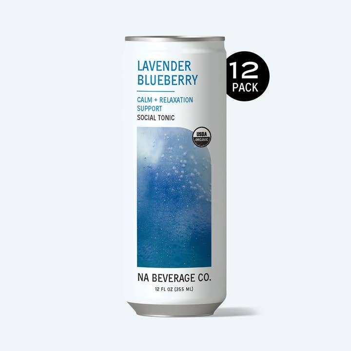 NA Social Tonic, Lavender Blueberry, 12oz (12 Pack) for wholesale by The NA Beverage Company