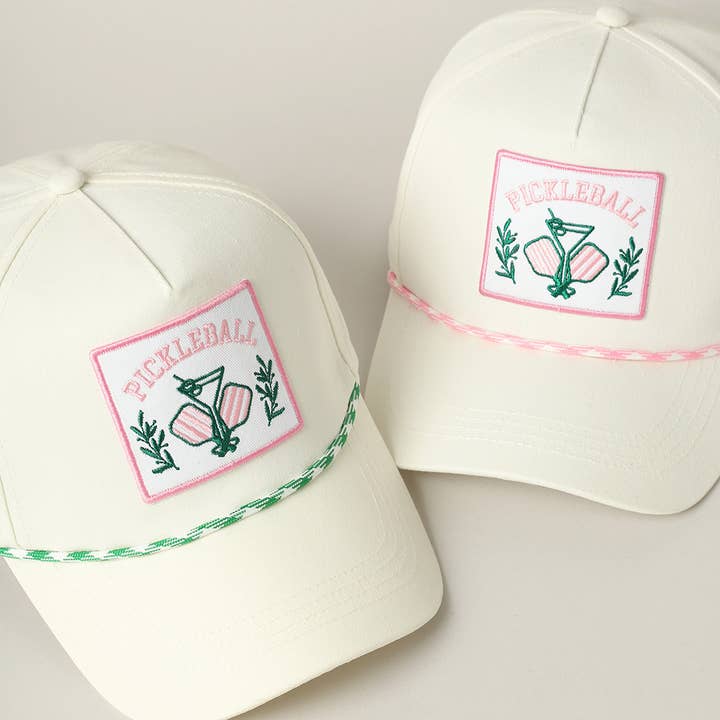Fashion City - Wholesale Trucker Hat - Unisex - Pickleball Drink Embroidery Patch Trucker Hat