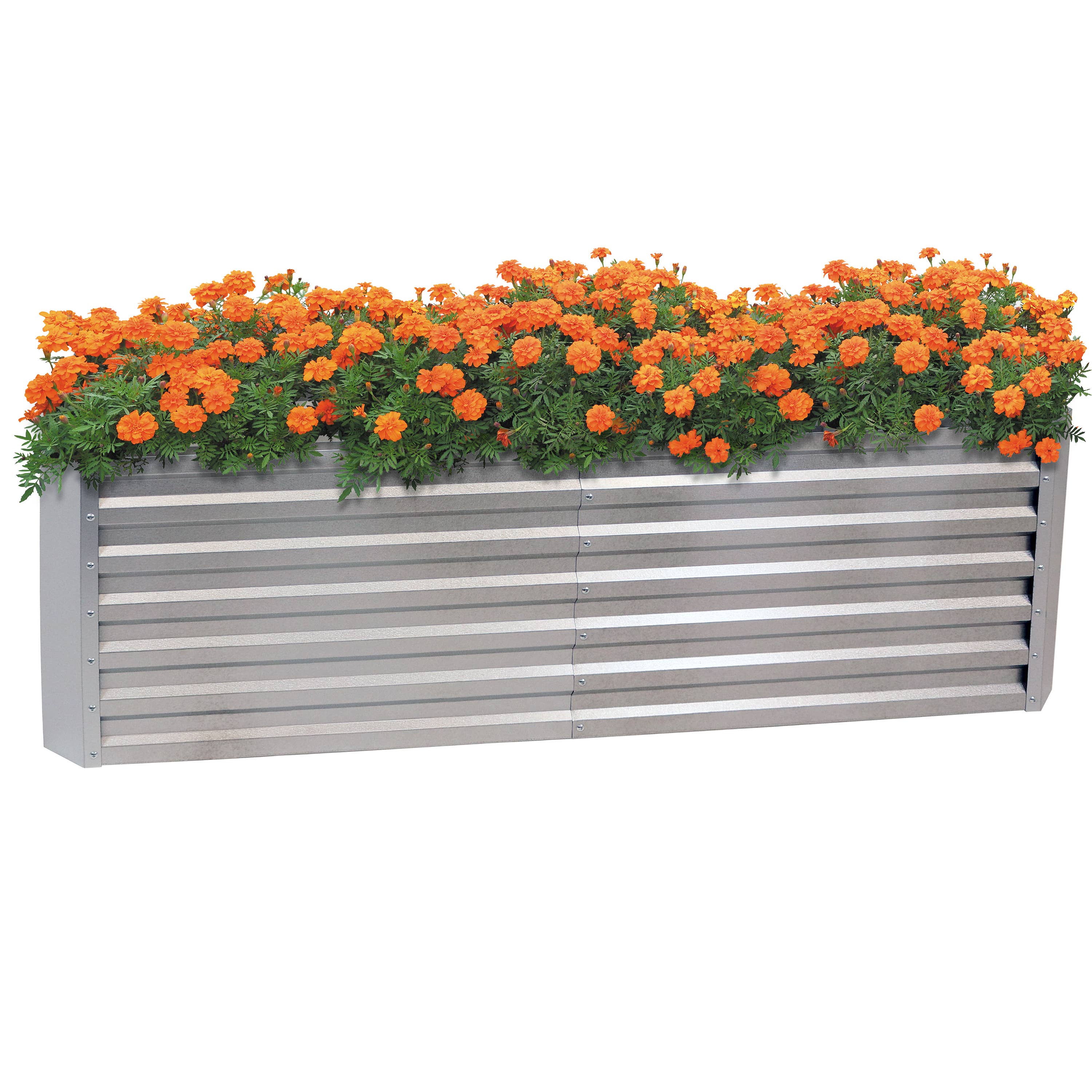 Sunnydaze Decor - Wholesale Planter Box - Galvalume Steel Rectangle Raised Garden Bed - Silver - 71 in5