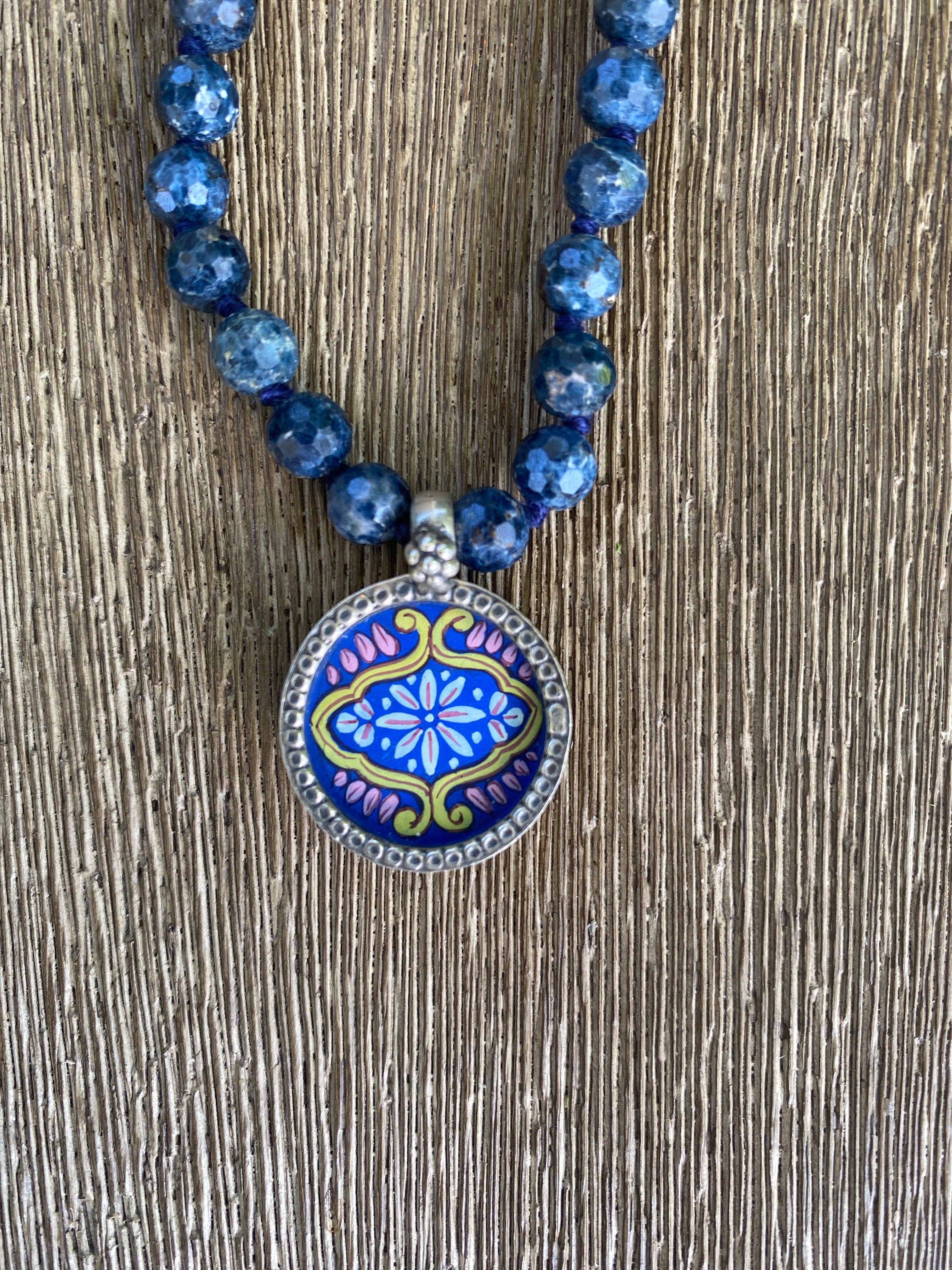 Jen Stock Mindful Designs - Wholesale Pendant/Charm Necklace - Block Print Beaded Necklaces3