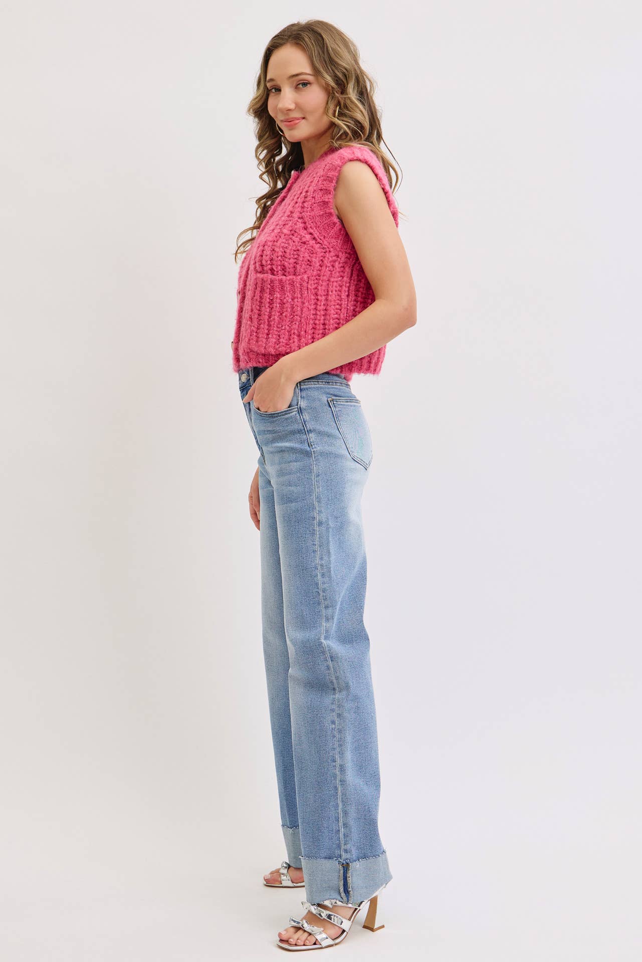 Sweet Lovely by Jen - Wholesale Knit Sweater - Women's - CHUNK SWEATER KNIT VEST 43