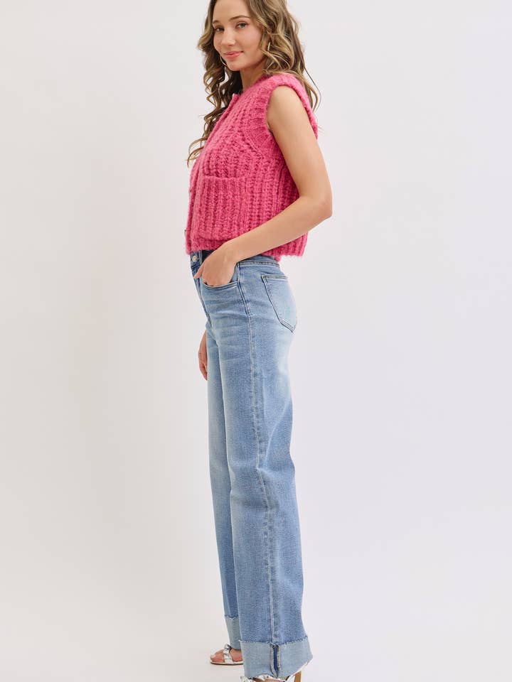 Sweet Lovely by Jen - Wholesale Knit Sweater - Women's - CHUNK SWEATER KNIT VEST 43