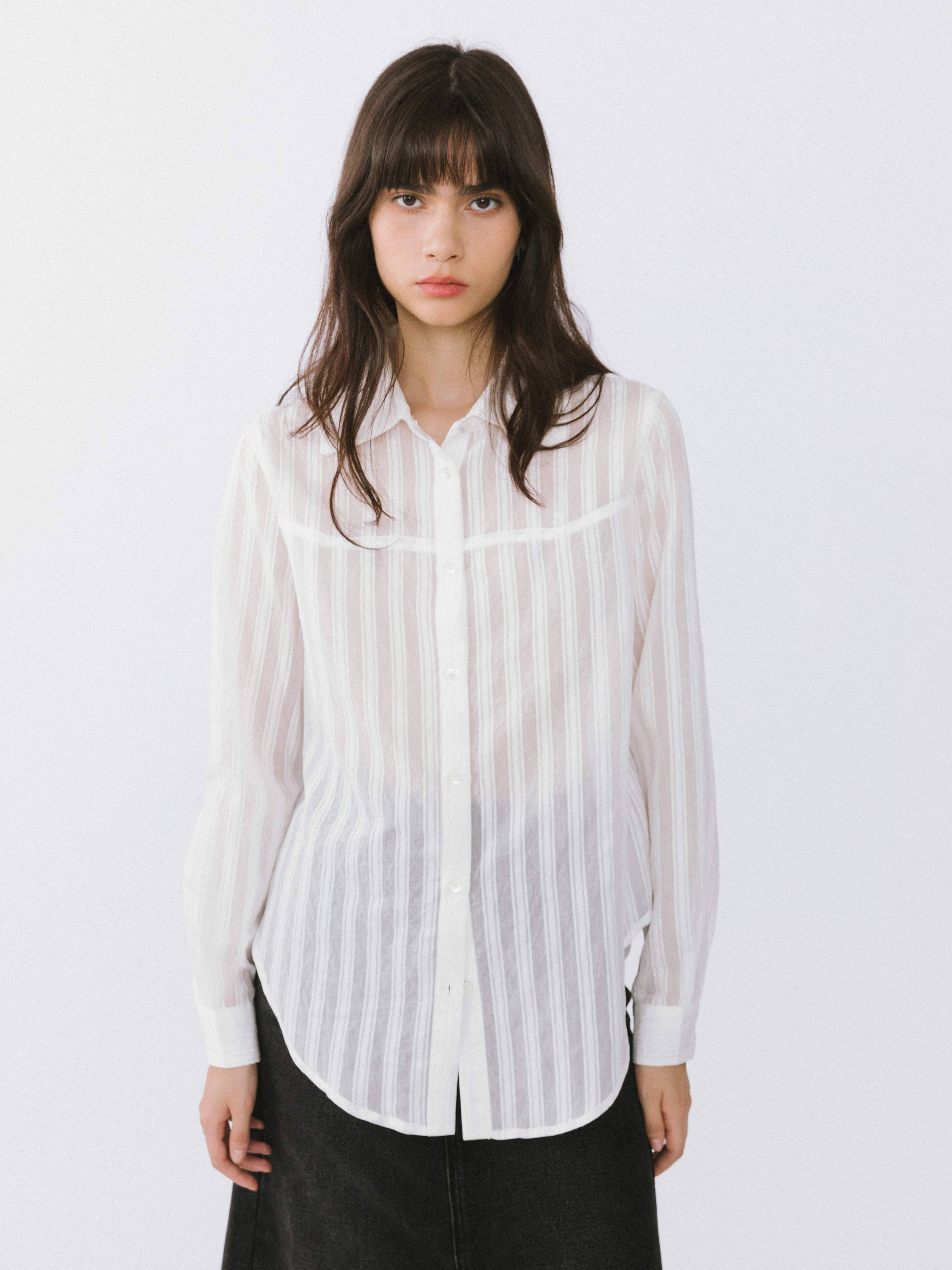 CUBIC - Wholesale Blouse - Women's - Striped Classic Shirt8