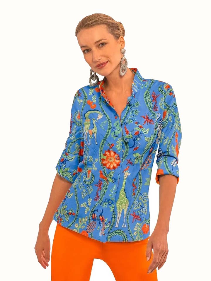 Forget Me Knot Top - Jungle Symphony for wholesale by Gretchen Scott LLC