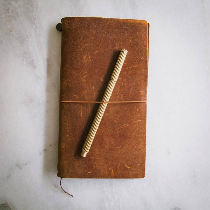 Brut Homeware - Wholesale Pen - Brass Pen Striped