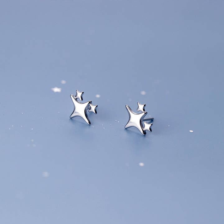 happyzzzsu - Wholesale Stud/Post Earrings - Sterling Silver Star Stud Earrings1