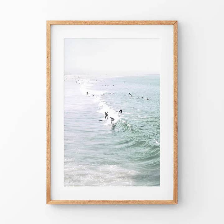 Pastel California Beach Print. Surfers and Ocean Waves and other Purchase wholesale plastic mirror frame. Free returns & net 60 terms on Faire trending on Faire.