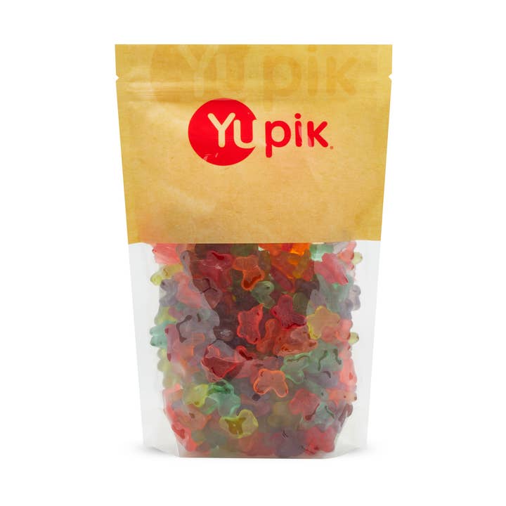 Mini papillons gélifiés Yupik, doux et moelleux, bonbons colorés pour la vente par Yupik