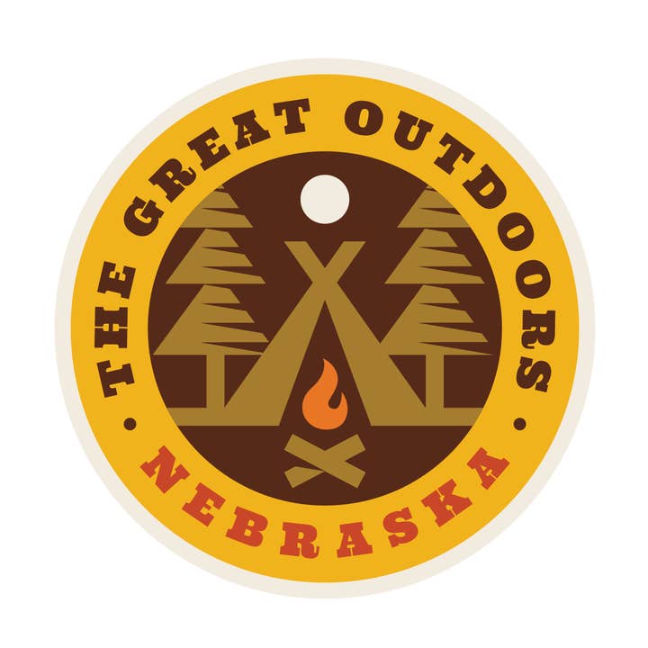 The Great Outdoors (Nebraska) Sticker for wholesale by Heartlandia