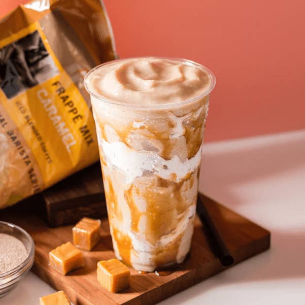Innovative Beverage Concepts - Wholesale Beverage Mix - MOCAFE™ Caramel Frappe Mix2