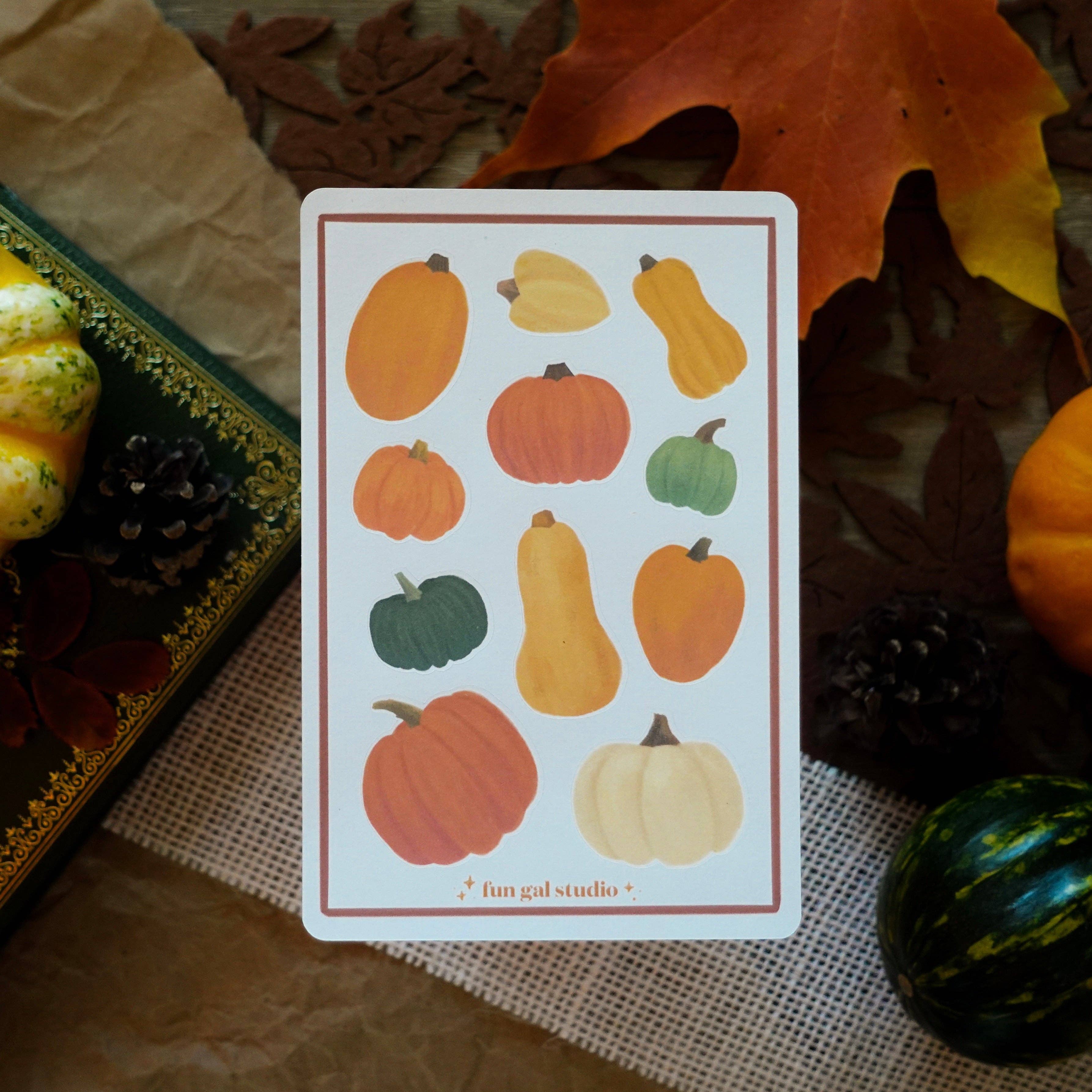 Fun Gal Studio - Wholesale Sticker - Pumpkins & Squash - Sticker Sheet1