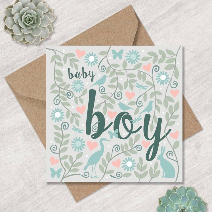 Bébé Garçon - Animaux et Feuilles pour la vente par Eli The Goat