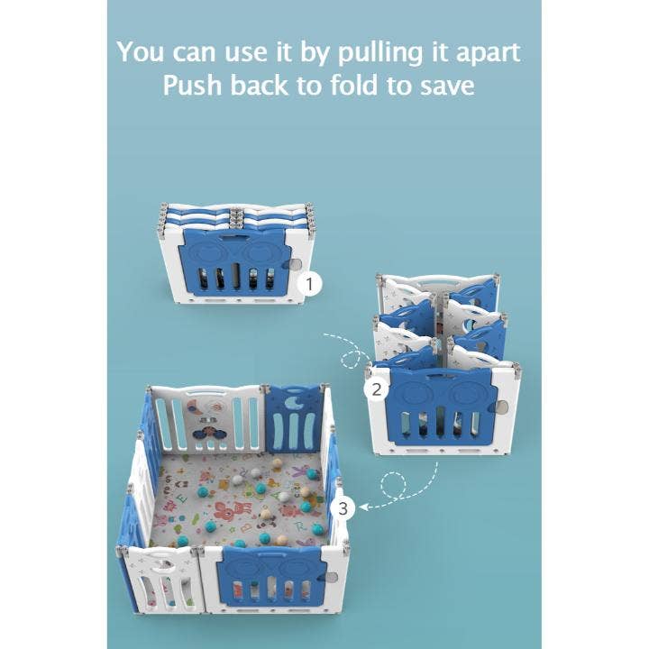 KIDS VIP – wholesale Classic toy – Kids – Indoor/Outdoor Foldable Playpen ? 20-Panel Safety Play Yard9