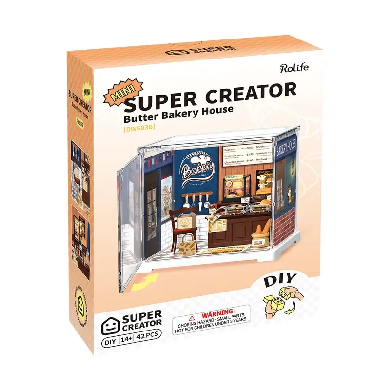 Robotime - Wholesale DIY Craft Kit - DWS03B Rolife Butter Bakery House DIY Miniature House5