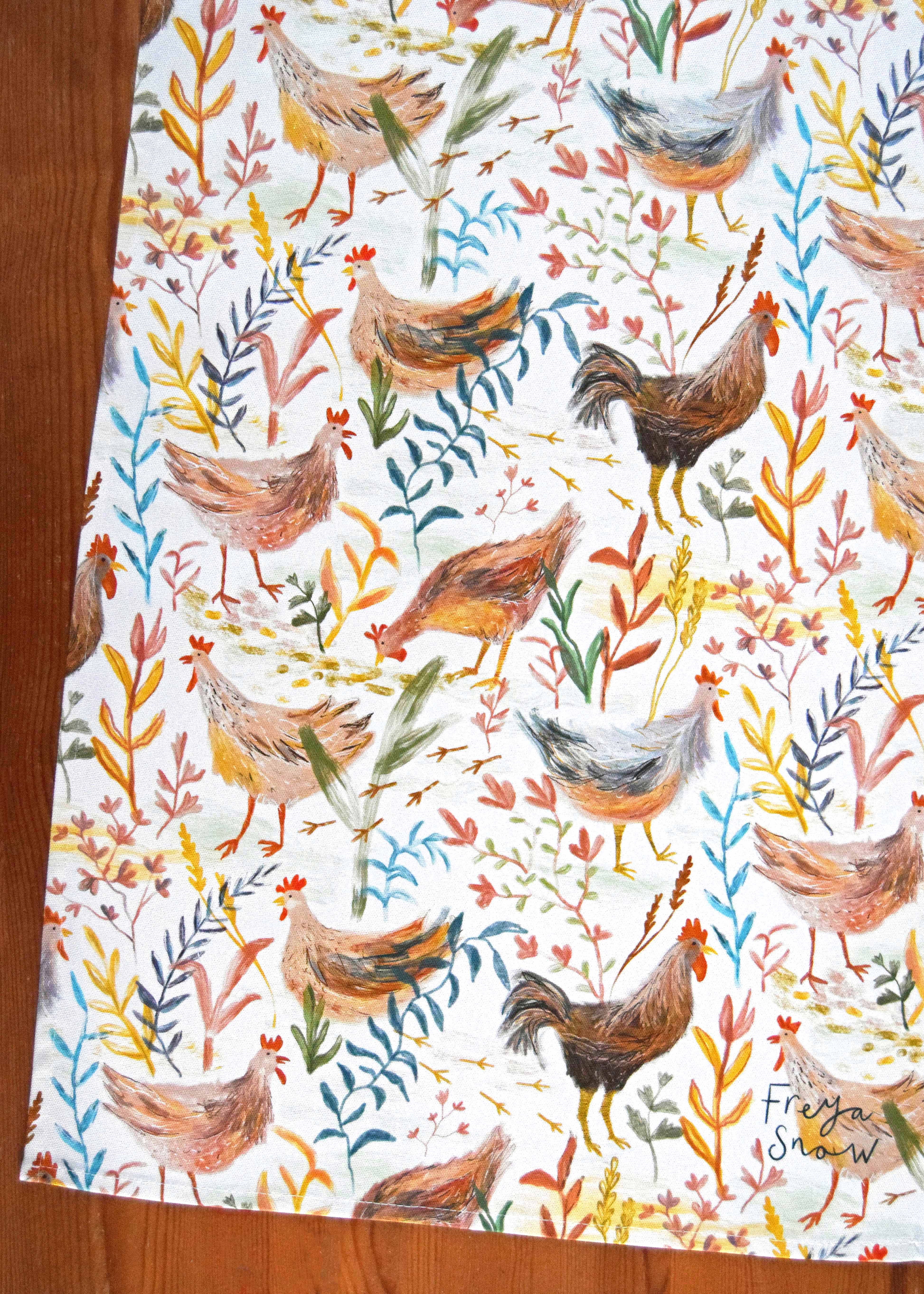 Freya Snow - Wholesale Tea Towel - Chickens Tea Towel / Cotton Dish Towel / Kitchen Towel3