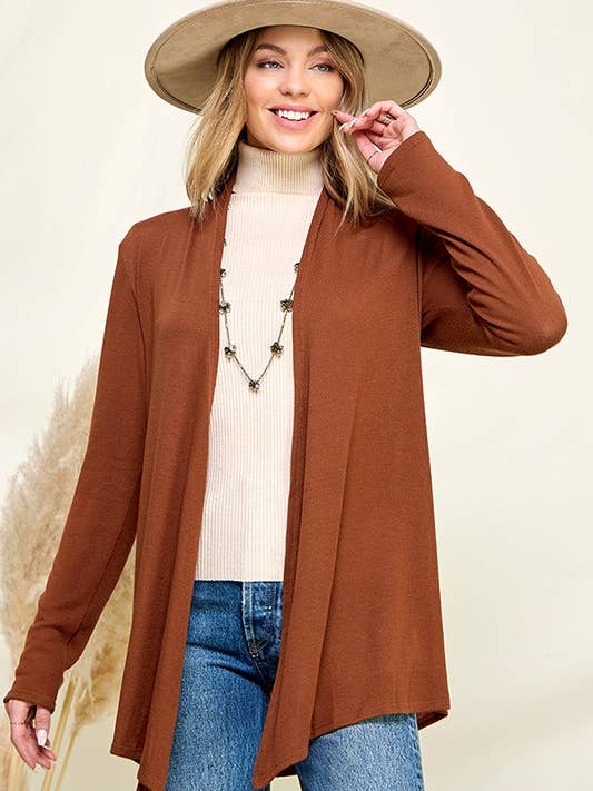 Chris & Carol Apparel - Wholesale Cardigan - Women's - X9029-140 Essential Plus Size Knit Cardigan29