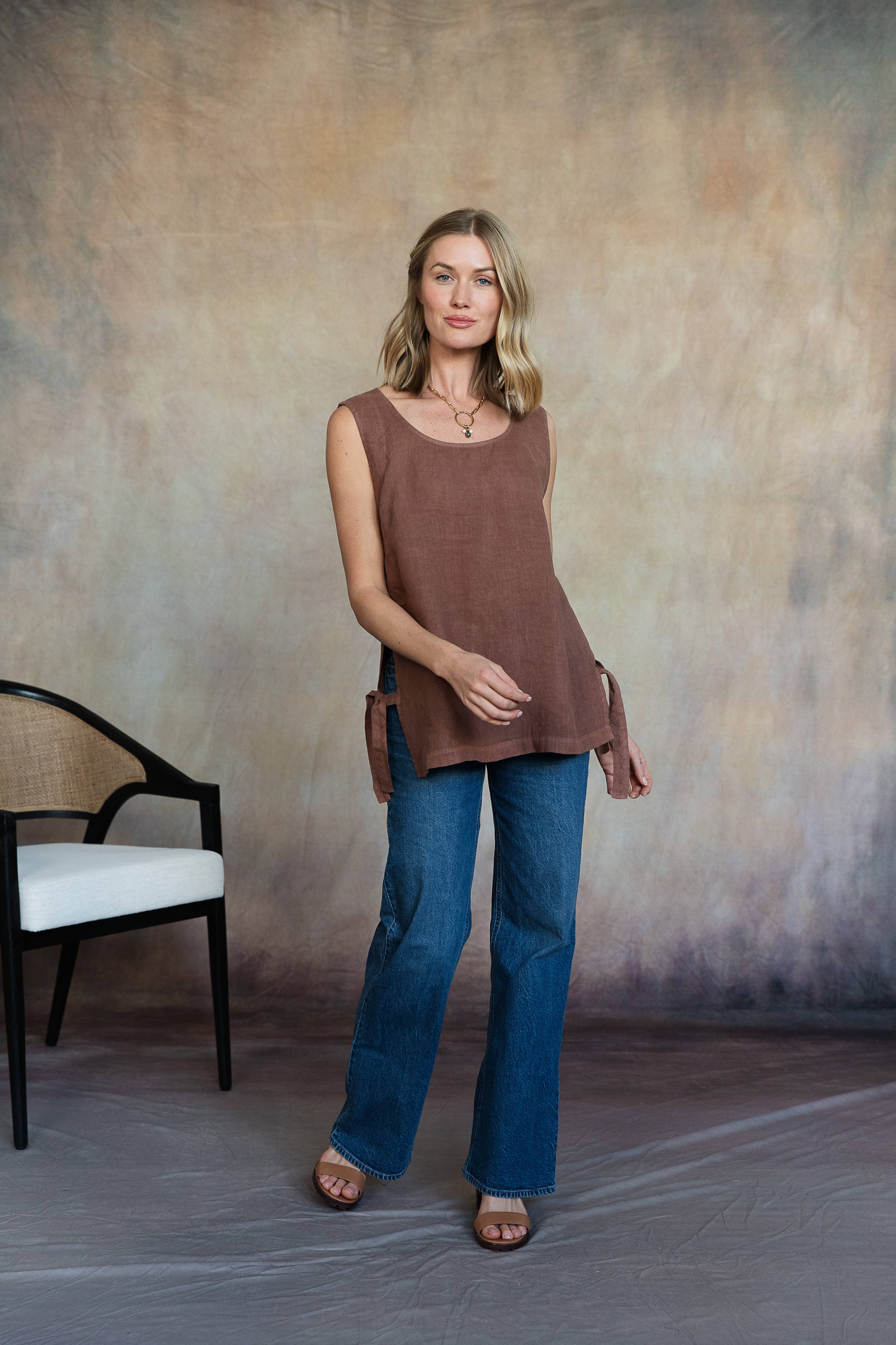 CobbleStone Living - Wholesale Blouse - Women's - Brina Italian Linen Top4