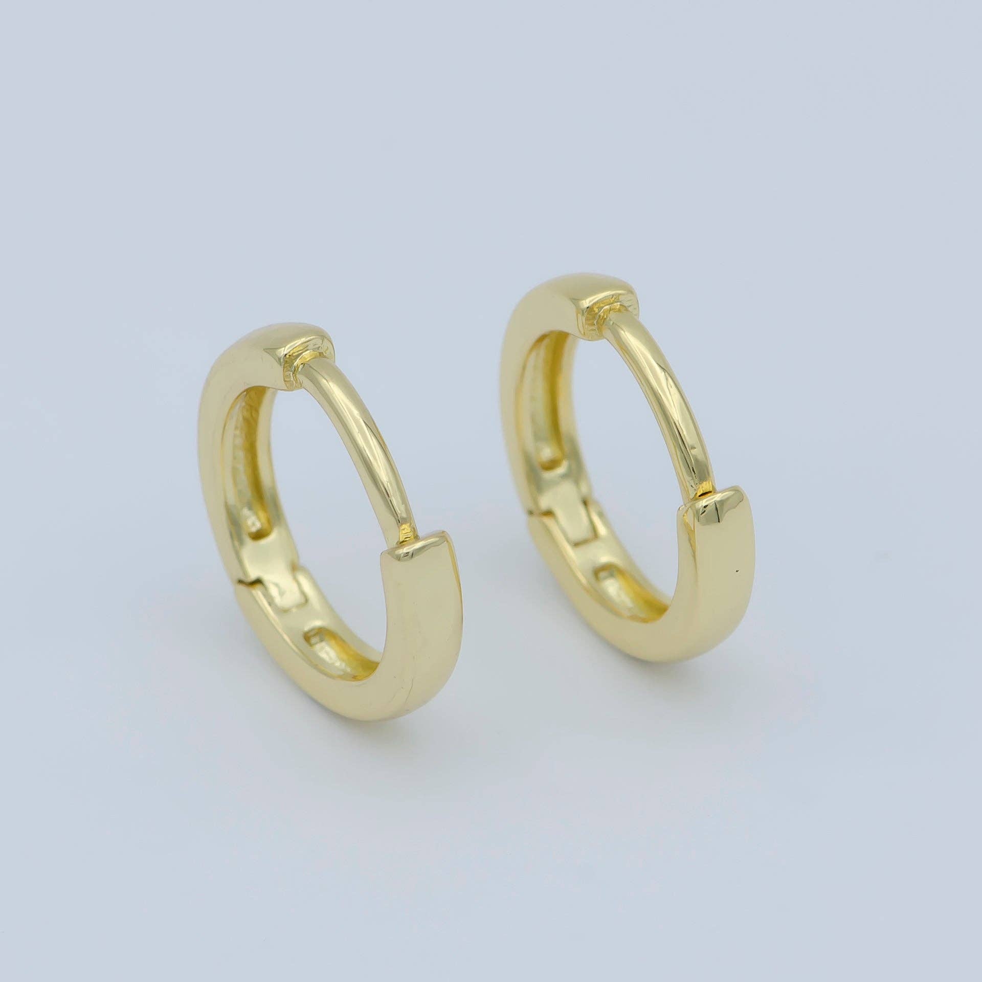 Aim Eternal - Wholesale Huggie Earrings - Dainty 12mm Huggie Earring, 24K Gold Filled Hoop Huggie for minimalist jewelry component Everday wear perfect gift for her P2631