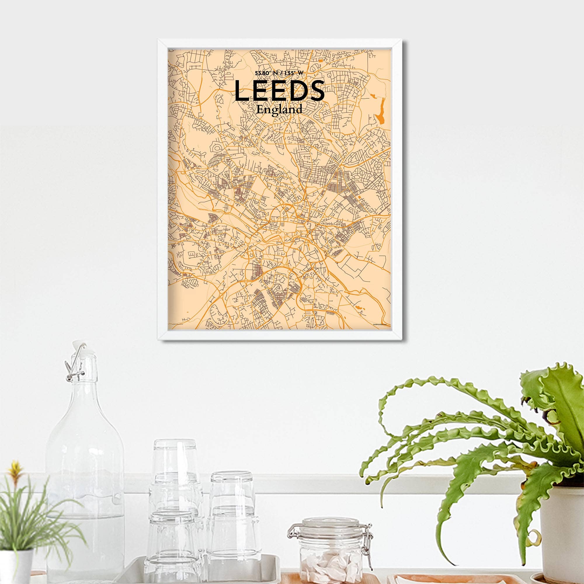 OurPoster.com – wholesale Poster – Leeds karta affisch55
