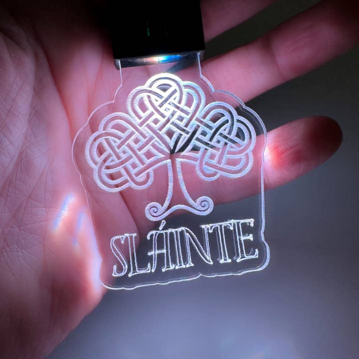 The 308 Collective - Wholesale Keychain – Unisex - Slainte Irish LED Keychain with Clip