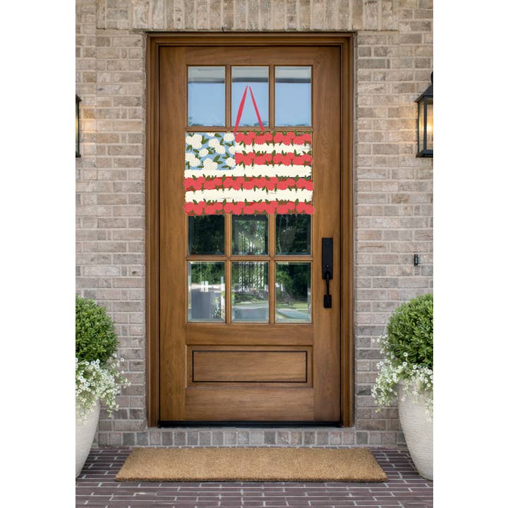 Flag of Flowers Door Hanger for wholesale by Doodles By Rebekah