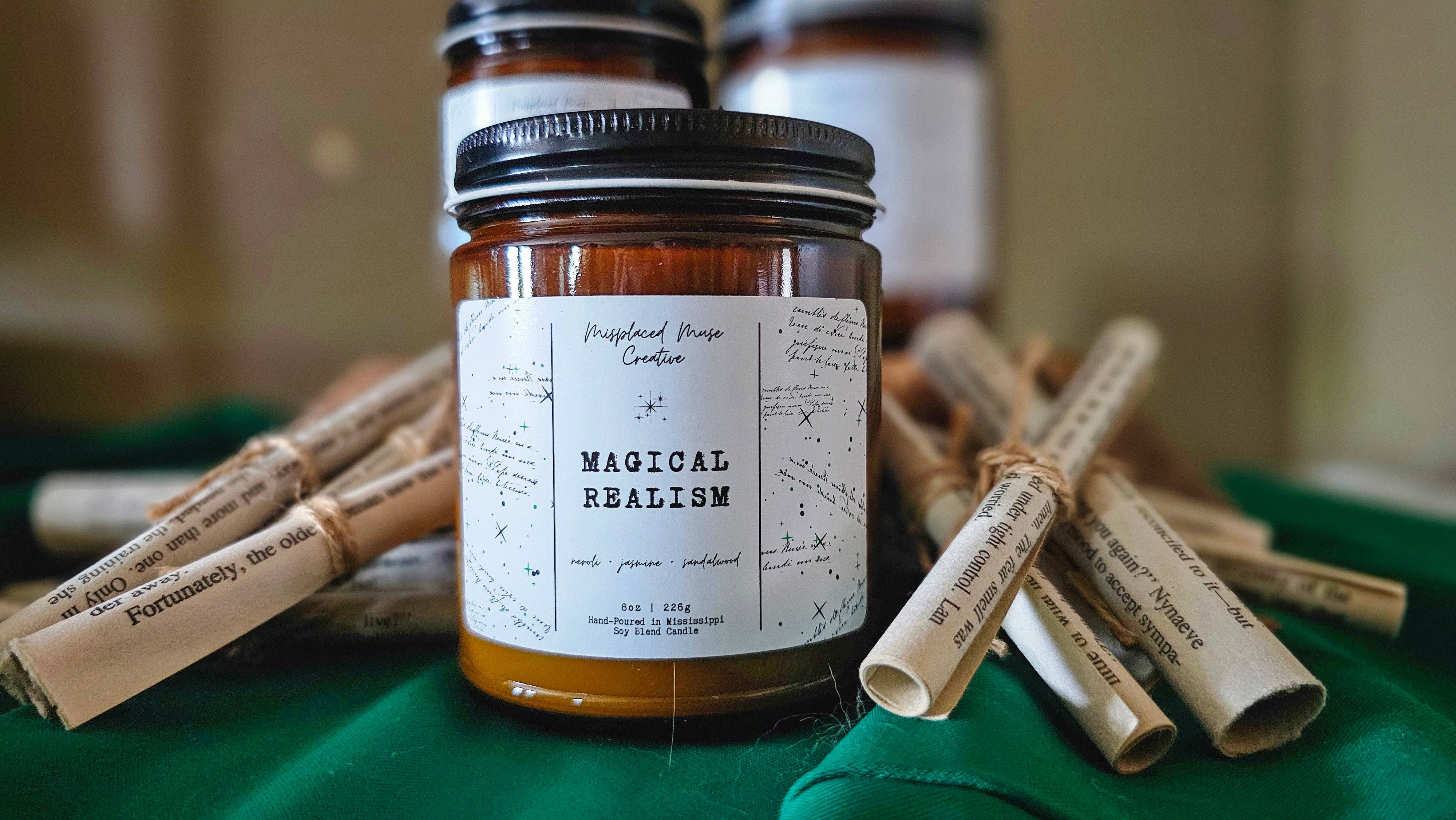 Misplaced Muse Creative - Wholesale Jar/Filled Candle - Magical Realism Soy Candle (Neroli + Jasmine)3