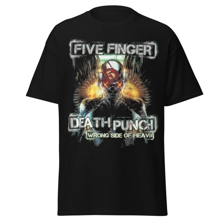 Camiseta con estampado Jumbo de Five Finger Death Punch - Bot Heaven para venta al por mayor de Hyper Iconic