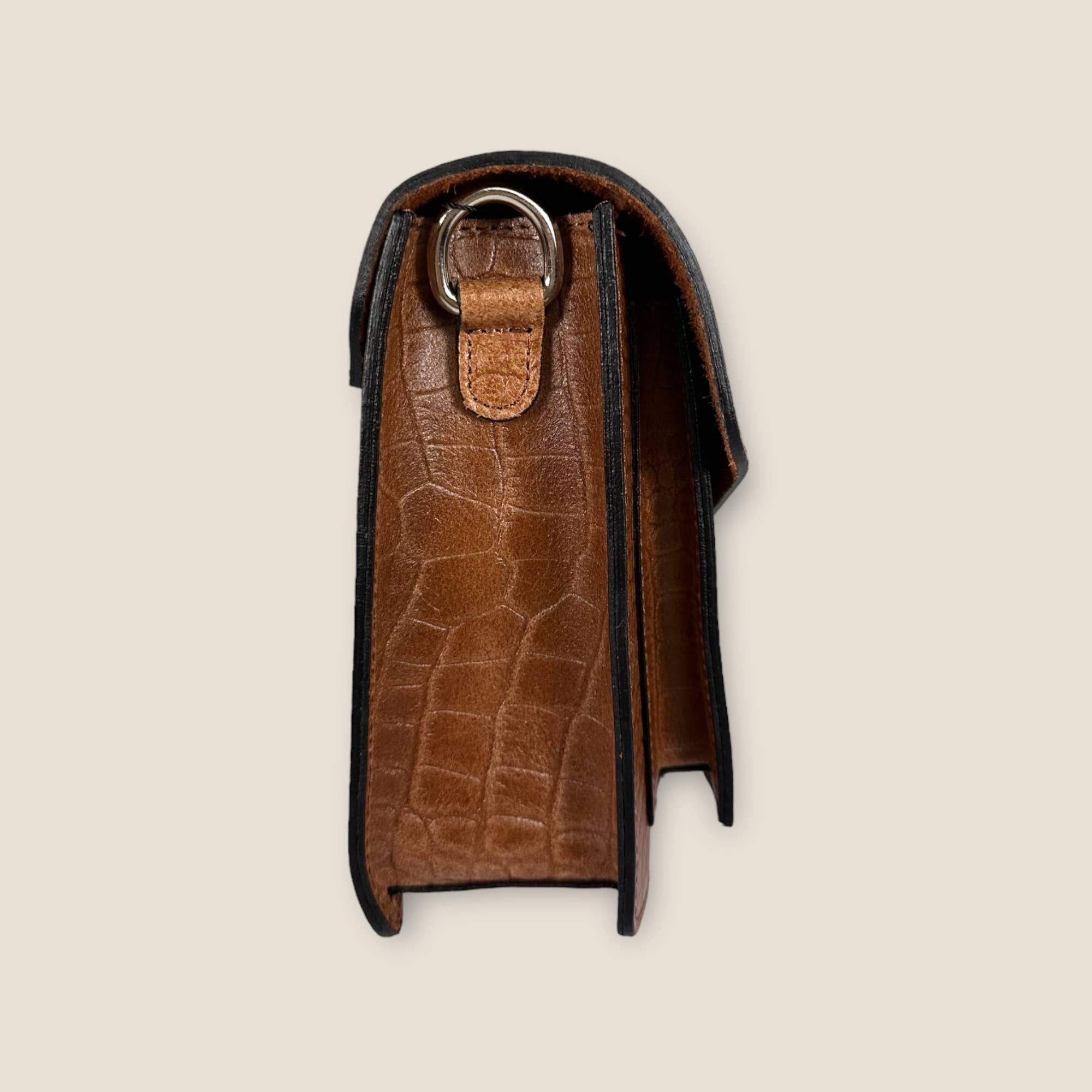 Fique The Label - Wholesale Crossbodytas - Dames - Beau-tas bruin croco2